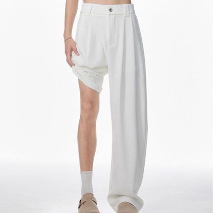 Men's Draped Wide-Leg Casual Pants