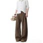 Men's Double Pleated Straight-Leg Trousers