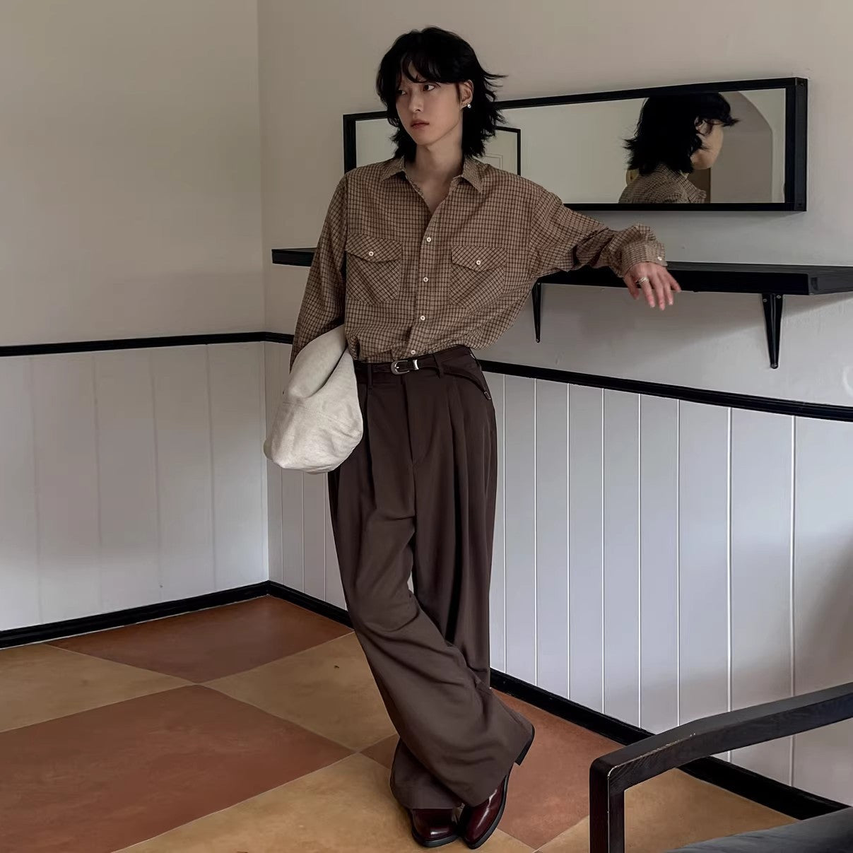 Men's Straight-Leg Casual Suit Pants
