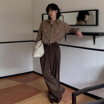 Men's Straight-Leg Casual Suit Pants