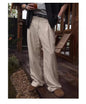Men's Linen Blend Wide-Leg Casual Pants