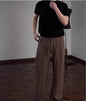 Men's Linen Blend Wide-Leg Casual Pants