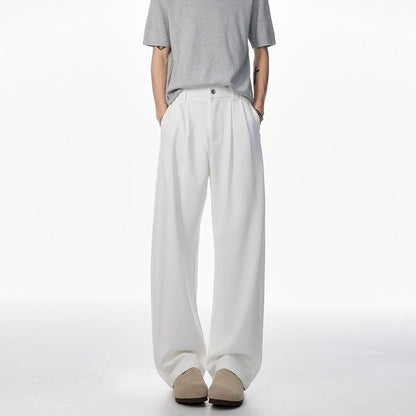Men's Draped Wide-Leg Casual Pants