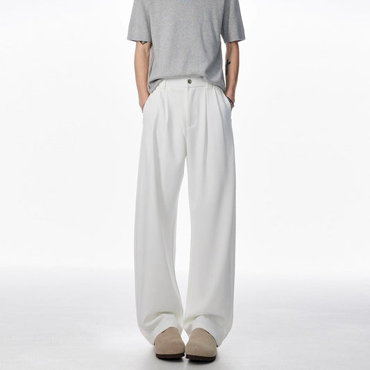 Men's Draped Wide-Leg Casual Pants