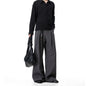 Men's Double Pleated Straight-Leg Trousers