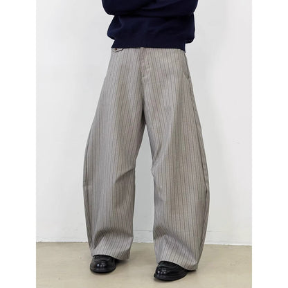 Men's Striped Wide-Leg Casual Pants