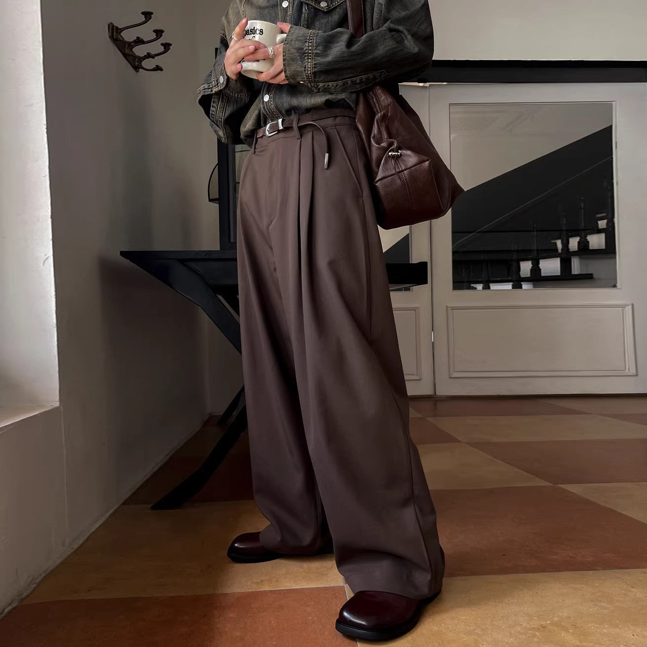 Men's Straight-Leg Casual Suit Pants