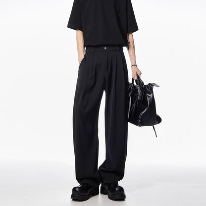 Men's Draped Wide-Leg Casual Pants