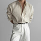 Men's Vertical Stripe Long Sleeve Button Shirt