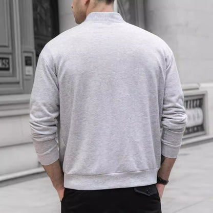 Men's Solid Color Single-Breasted Casual Jacket